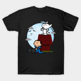 Cute Halloween Vampire Dracula Werewolf Funny Cartoon T-Shirt